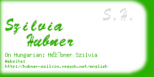 szilvia hubner business card